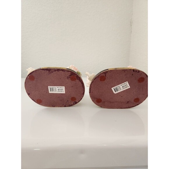 2Vintage Louis Dionne Doves and Roses Figurine On A Wood Stand Wood Has Peeling - Picture 11 of 11